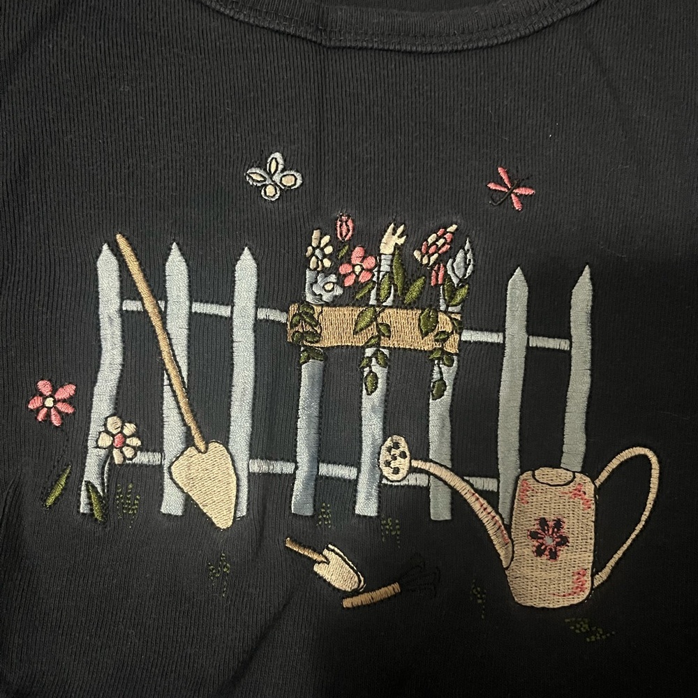 Mountain Lake Navy Embroidered Tee